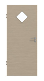 Frontansicht von Strukturiert Taupe LA 6 Basic Innentür - Huga