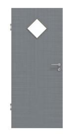 Frontansicht von Cotton like Hygge Grau LA 6 Raute Basic Innentür - Huga