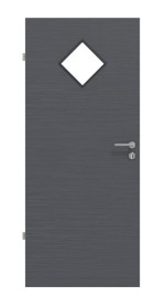 Frontansicht von Strukturiert Anthrazit LA 6 Basic Innentür - Huga