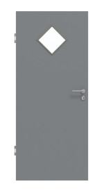 Frontansicht von Ultramatt Hygge Grau LA 6 Raute Basic Innentür - Huga