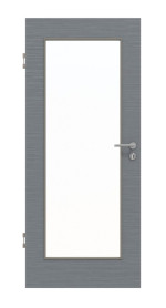 Frontansicht von Strukturiert Hygge Grau LA 8 Basic Innentür - Huga