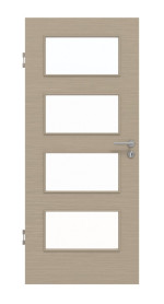 Frontansicht von Strukturiert Taupe LA 9 Basic Innentür - Huga