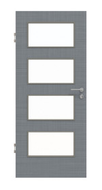 Frontansicht von Cotton like Hygge Grau LA 9 Basic Innentür - Huga