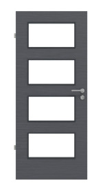 Frontansicht von Strukturiert Anthrazit LA 9 Basic Innentür - Huga