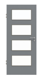 Frontansicht von Ultramatt Hygge Grau LA 9 Basic Innentür - Huga