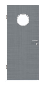 Frontansicht von Cotton like Hygge Grau LA Bullauge Basic Innentür - Huga