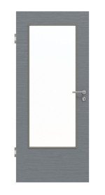 Frontansicht von Strukturiert Hygge Grau LA-DIN Basic Innentür - Huga