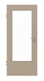 Frontansicht von Strukturiert Taupe LA-DIN Basic Innentür - Huga