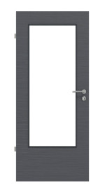 Frontansicht von Strukturiert Anthrazit DIN-LA Basic Innentür - Huga