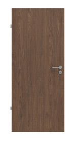 Frontansicht von WESTAG Innentür-Set Nussbaum Trentino NU 717 PortaLit CPL mit Zarge und Drücker