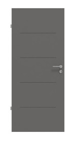 Frontansicht von Huga Innentür Signum 14 Hygge grau RAL 7037 Lack Concept