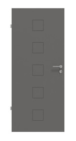 Frontansicht von Huga Innentür Signum 19 Hygge grau RAL 7037 Lack Concept