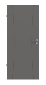 Frontansicht von Huga Innentür Signum 20 Hygge grau RAL 7037 Lack Concept