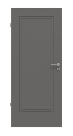 Frontansicht von Huga Innentür Signum 21 Hygge grau RAL 7037 Lack Concept