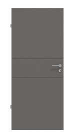 Frontansicht von Huga Innentür Signum 29 Hygge grau RAL 7037 Lack Concept