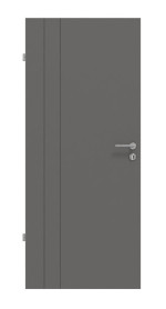 Frontansicht von Huga Innentür Signum 39 Hygge grau RAL 7037 Lack Concept