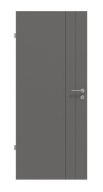 Frontansicht von Huga Innentür Signum 44 Hygge grau RAL 7037 Lack Concept