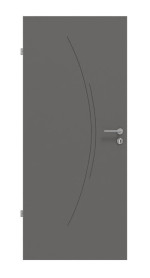 Frontansicht von Huga Innentür Signum 49 Hygge grau RAL 7037 Lack Concept