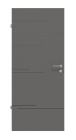 Frontansicht von Huga Innentür Signum 50 Hygge grau RAL 7037 Lack Concept