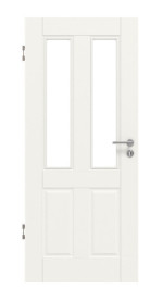 Frontansicht von LEBO Innentür Country 40 Weißlack mit Lichtausschnitt 2 LA oben
