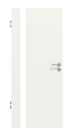 Frontansicht von HUGA Innentür Smart 1 Weißlack Concept mit Lichtausschnitt Bandseite