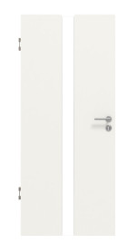 Frontansicht von HUGA Innentür Smart 1 Weißlack Concept mit Lichtausschnitt mittig