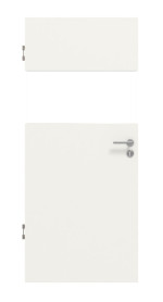 Frontansicht von HUGA Innentür Smart 2 Weißlack Concept mit Lichtausschnitt quer