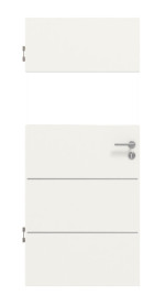 Frontansicht von HUGA Innentür Smart 2 Weißlack Concept mit Lichtausschnitt quer mit Lisene Alesa 79