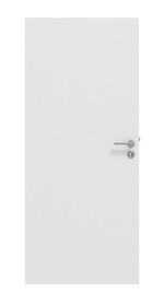 Frontansicht von HUGA Innentür-Set Weiß Bütte Basic Durat stumpfeinschlagend mit Zarge und Drücker