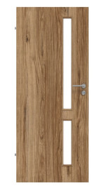 Frontansicht von Innentür Zano M3 Honig Catania Dekorfolie mit Lichtausschnitt