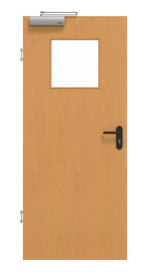 Frontansicht von GARANT Rauchschutztür Buche Exklusiv CePaL mit Lichtausschnitt LA-9