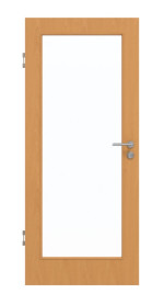 Frontansicht von GARANT Schallschutztür Buche Exklusiv CePaL mit Lichtausschnitt LA-3