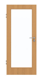 Frontansicht von GARANT Schallschutztür Eiche Premium CePaL mit Lichtausschnitt LA-3