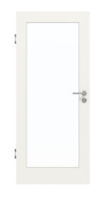 Frontansicht von GARANT Schallschutztür Weißlack 9016 mit Lichtausschnitt LA-3