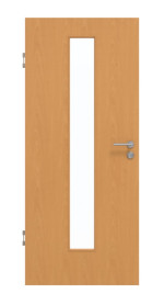 Frontansicht von GARANT Schallschutztür Buche Exklusiv CePaL mit Lichtausschnitt LA-4 mittig