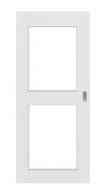 Frontansicht von Bütte Weiß LA 12 Basic Durat Schiebetür - Huga