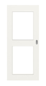 Frontansicht von Weiß ähnlich RAL 9016 LA 12 Basic Lack Schiebetür - Huga