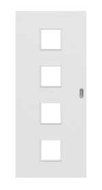 Frontansicht von Bütte Weiß LA 14 Basic Durat Schiebetür - Huga