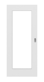 Frontansicht von Bütte Weiß LA 8 Basic Durat Schiebetür - Huga