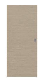 Frontansicht von Schiebetür Strukturiert Taupe Basic - Huga