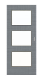 Frontansicht von Schiebetür Cotton like Hygge Grau LA 11 Basic - Huga