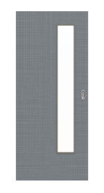 Frontansicht von Schiebetür Cotton like Hygge Grau LA 24 schlossseitig Basic - Huga