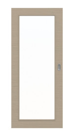 Frontansicht von Schiebetür Strukturiert Taupe LA 27 Basic - Huga