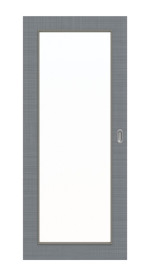 Frontansicht von Schiebetür Cotton like Hygge Grau LA 27 Basic - Huga