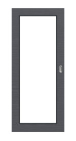Frontansicht von Schiebetür Strukturiert Anthrazit LA 27 Basic - Huga