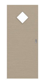 Frontansicht von Schiebetür Strukturiert Taupe LA 6 Basic - Huga