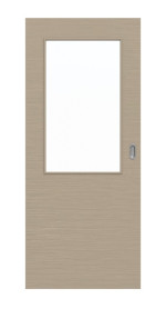 Frontansicht von Schiebetür Strukturiert Taupe LA 7 Basic - Huga