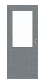 Frontansicht von Schiebetür Cotton like Hygge Grau LA 7 Basic - Huga