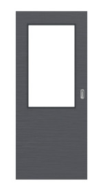 Frontansicht von Schiebetür Strukturiert Anthrazit LA 7 Basic - Huga