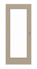 Frontansicht von Schiebetür Strukturiert Taupe LA 8 Basic - Huga